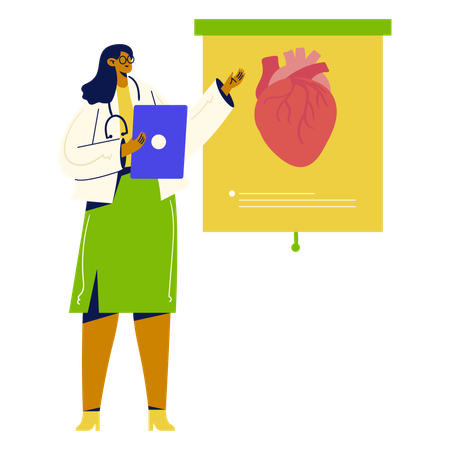 Heart health report  Illustration