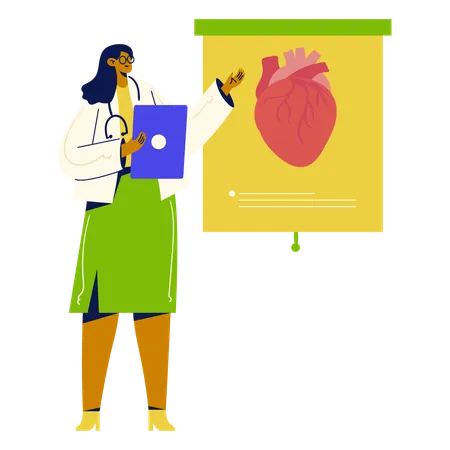 Heart health report  Illustration