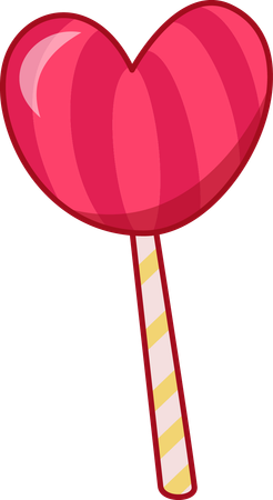 Heart Lollipop  Illustration