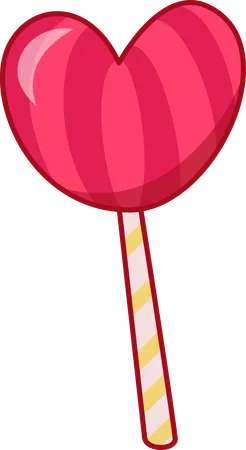Heart Lollipop  Illustration