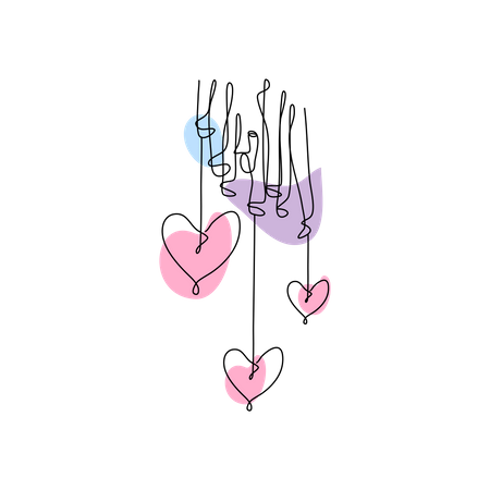 Heart Love  Illustration