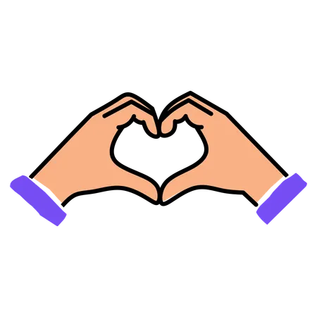 Heart shape gesture  Illustration