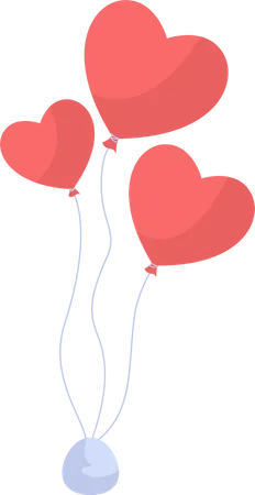 Heart shaped balloon  Illustration