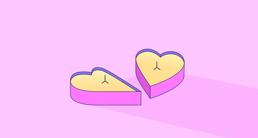 Heart shaped candles lo fi chill wallpaper  Illustration