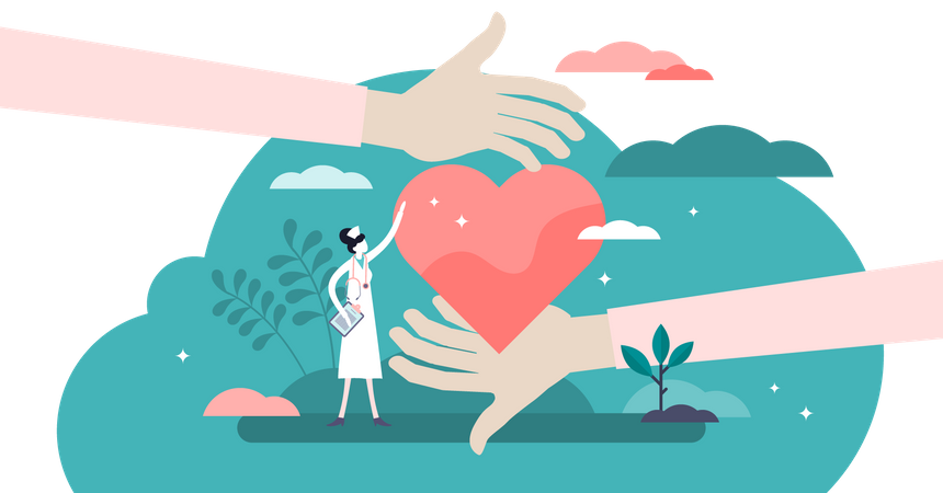 Heart treatment and healing  イラスト