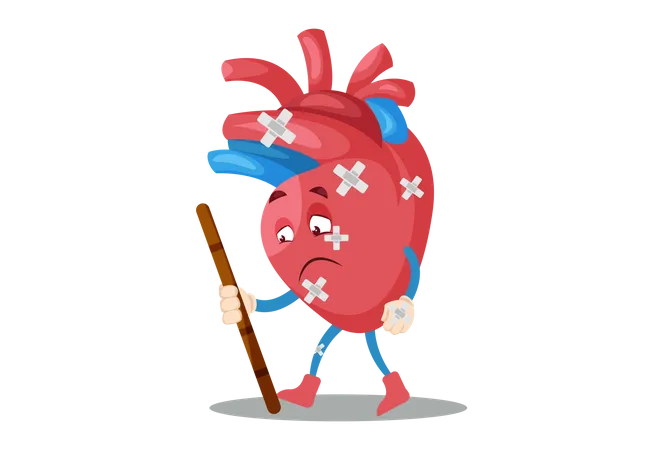 Heart weakness Illustration