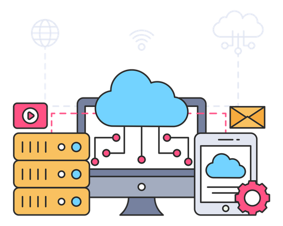 Hébergement cloud  Illustration