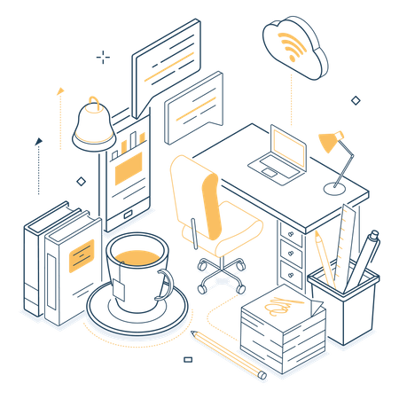 Heimbüro  Illustration