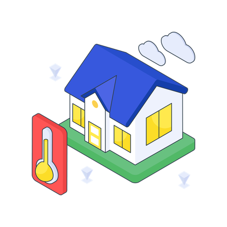 Temperatur zu Hause  Illustration