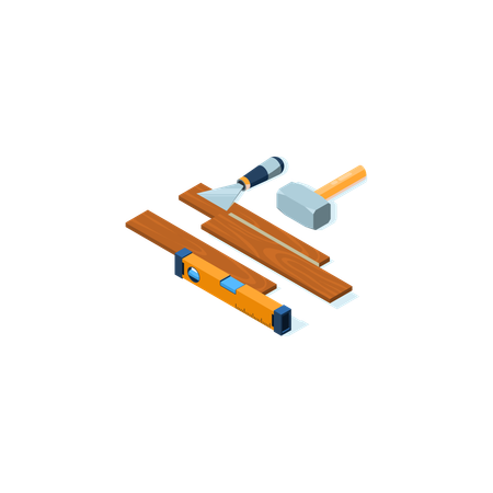 Werkzeug zur Renovierung des Hauses  Illustration