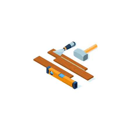 Werkzeug zur Renovierung des Hauses  Illustration