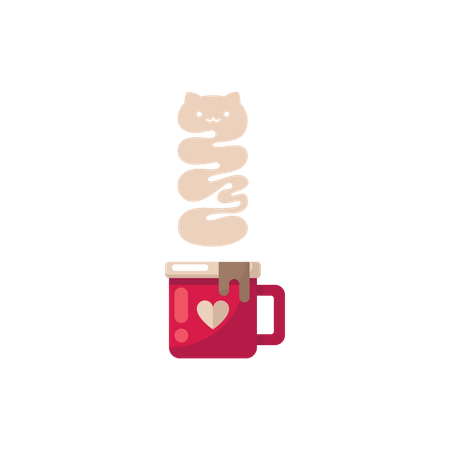 Heißer Kaffee  Illustration