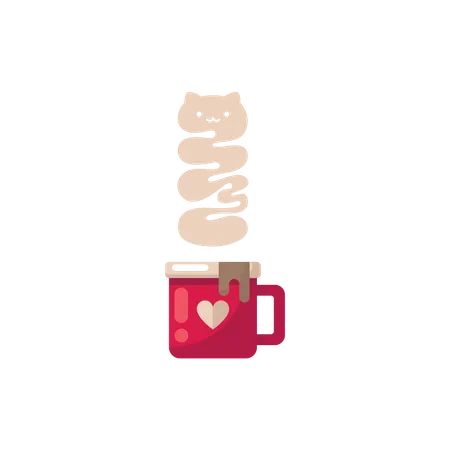 Heißer Kaffee  Illustration