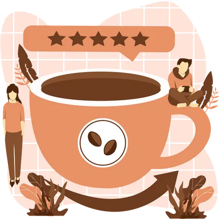 Heißer Kaffee  Illustration