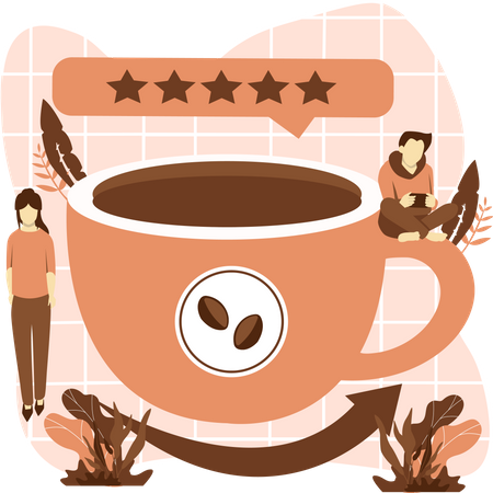 Heißer Kaffee  Illustration