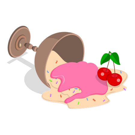 Helados caídos  Ilustración