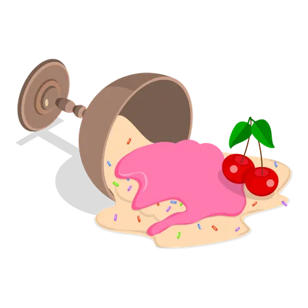 Helados caídos  Ilustración