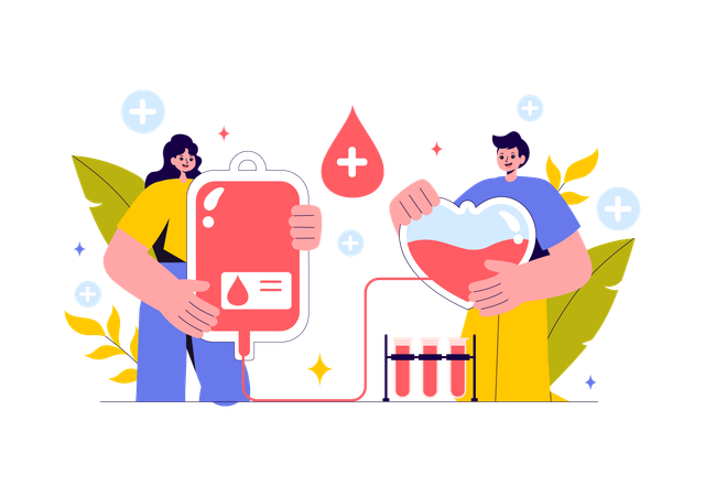 Helden der Blutspende  Illustration