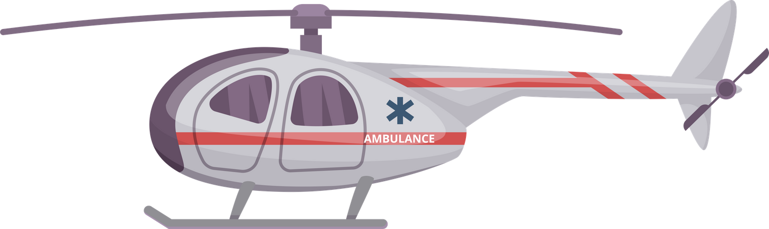 Helicóptero ambulância  Ilustração