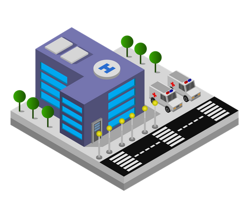 Helipad building  Illustration