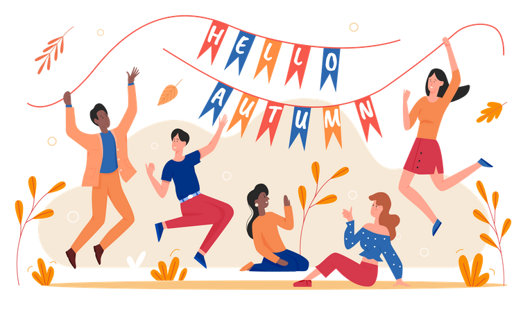 Hello autumn  Illustration