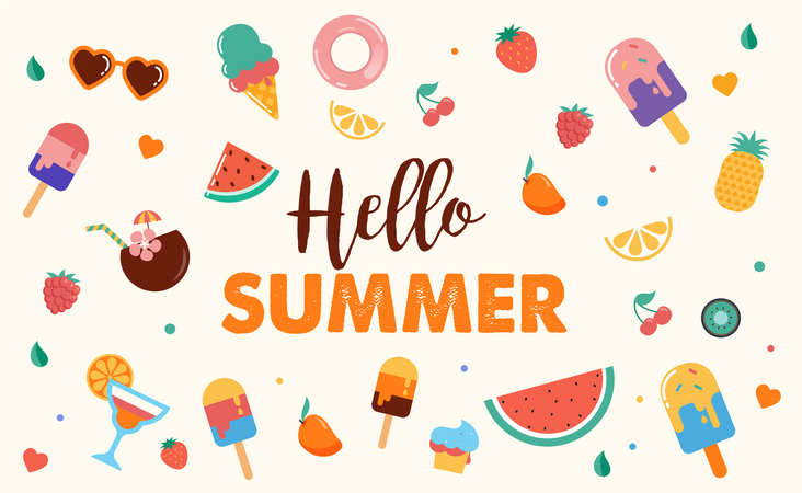 Hello summer  Illustration
