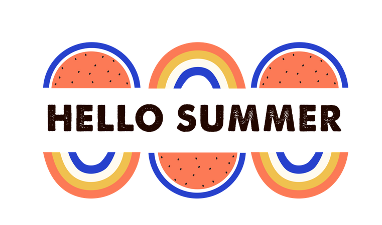 Hello summer banner Illustration