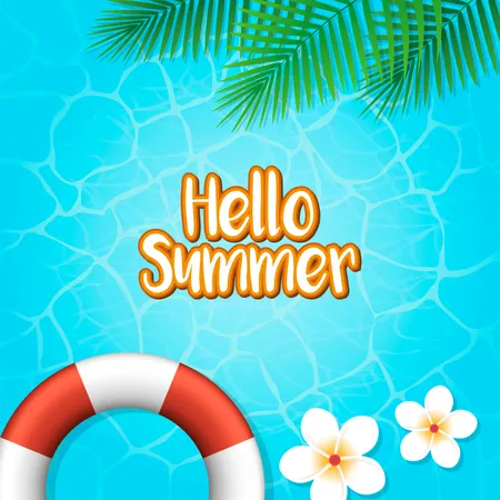 Hello summer holiday background  Illustration