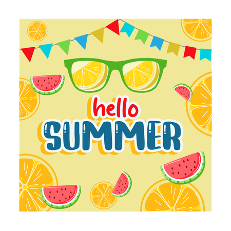 Hello Summer  Illustration