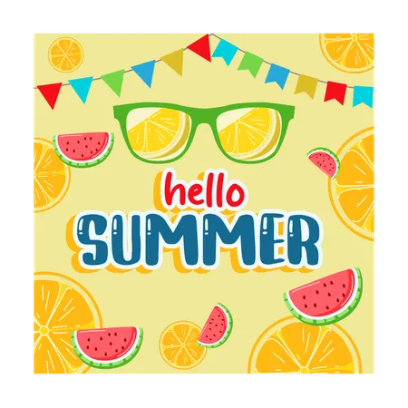 Hello Summer  Illustration