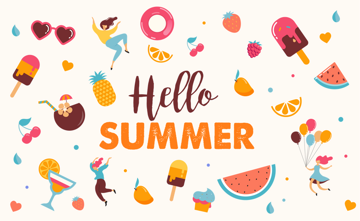 Hello summer  Illustration