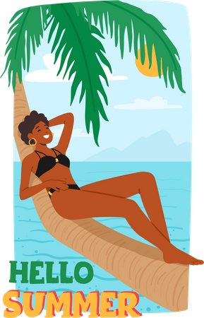 Hello Summer Poster  Illustration