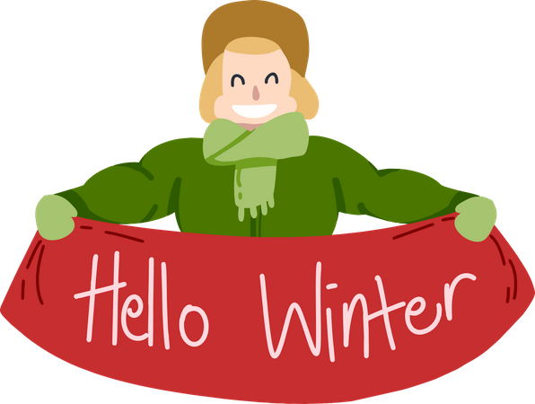 Hello Winter Illustration