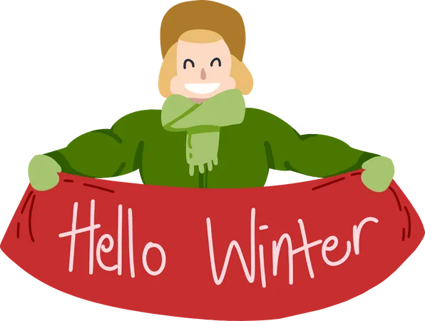 Hello Winter Illustration