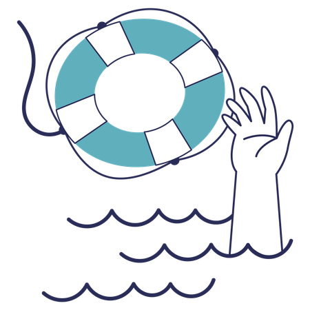 Help Lifebuoy  イラスト