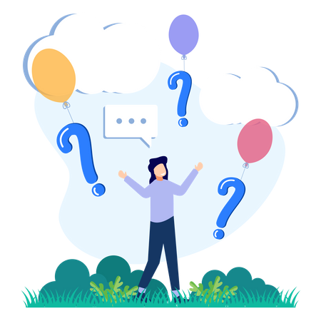 Helpdesk Question and answer  Illustration