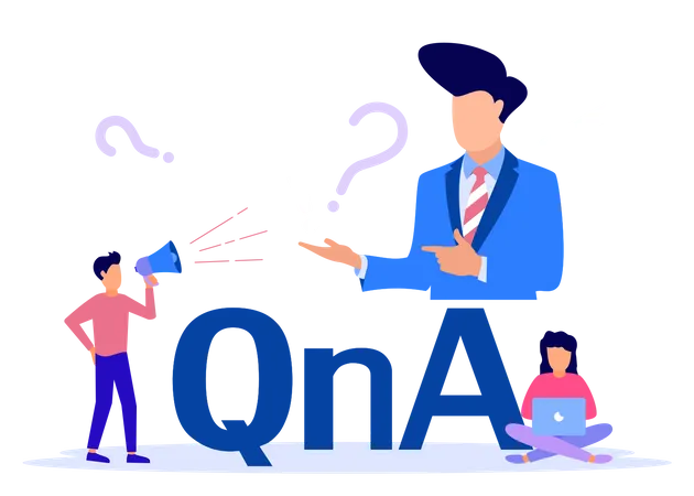 Helpdesk Questions And Answers Illustration