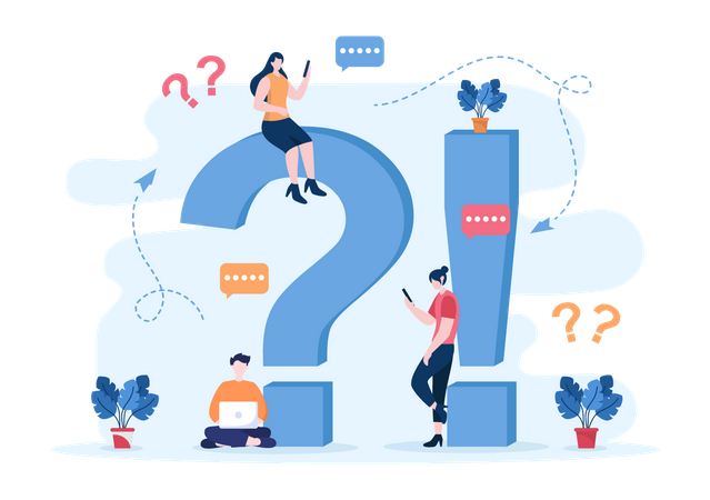 Helpdesk Questions and answers  Illustration
