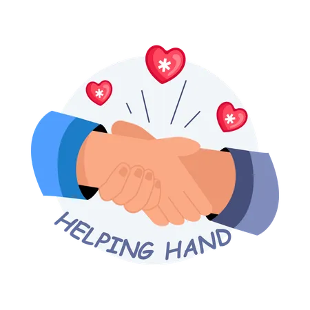 Helping Hand  Illustration