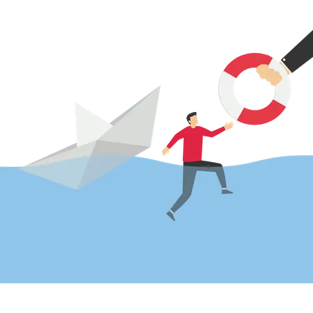 Helping Leaders In Crisis Vector Illustration In Flat Style Illustration
