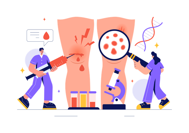 Hemophilia Treatment  Illustration