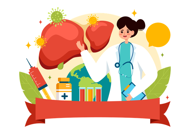 Hepatitis Support  イラスト