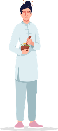 Herbal medicine specialist  Illustration