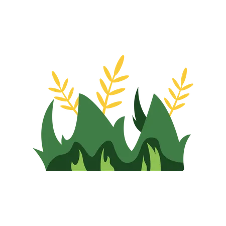 L'herbe verte  Illustration