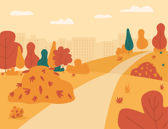 Herbstgarten  Illustration