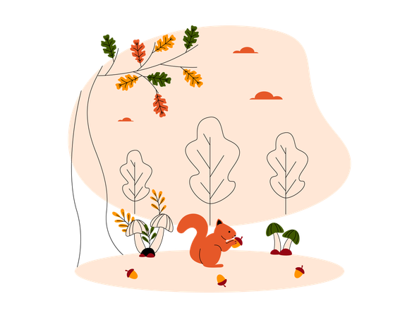 Herbstsaison  Illustration