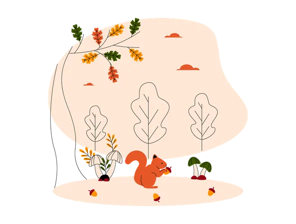 Herbstsaison  Illustration