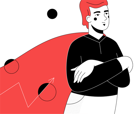 Héroe de negocios  Ilustración