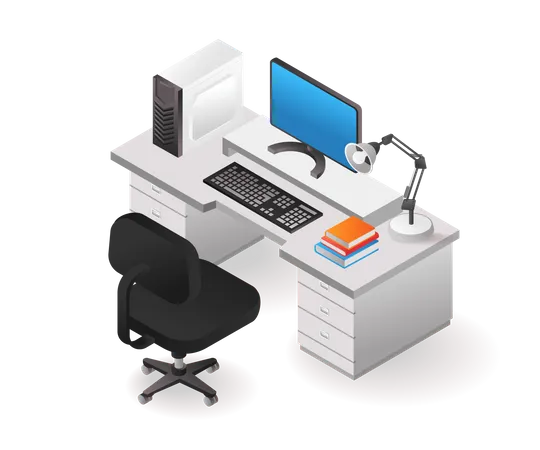 Tecnología de herramientas de escritorio de computadora  Ilustración