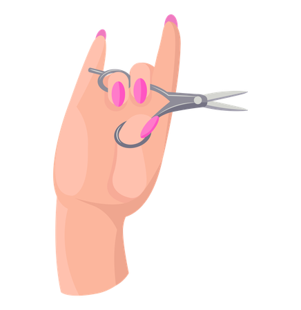 Herramienta de peluquería para cortar el pelo.  Ilustración